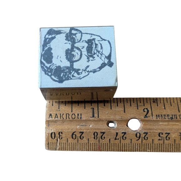 Albert Einstein Groucho Marx McBrains Lot Of 2 Wood Mounted Rubber Stamps - Picture 5 of 7